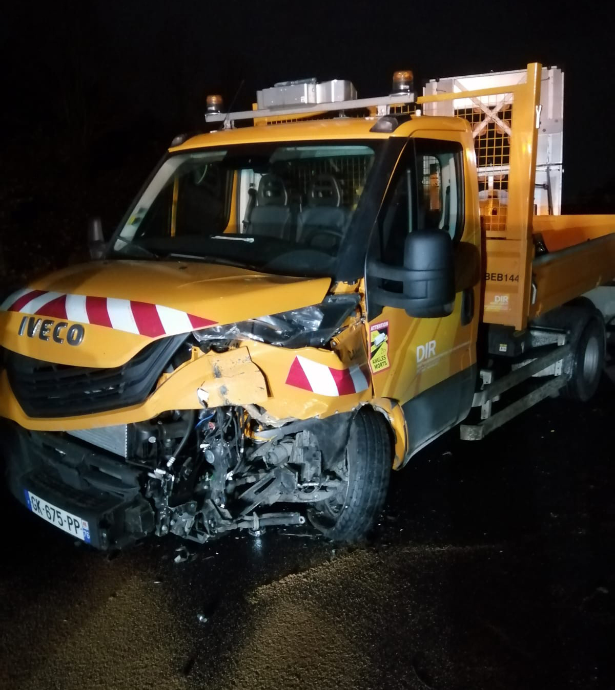 Fourgon accidenté le 28 novembre